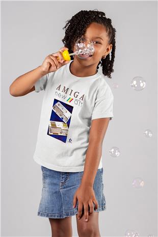 Amiga 500 Baskılı Beyaz Unisex Beyaz Çocuk Tişört - Tshirt