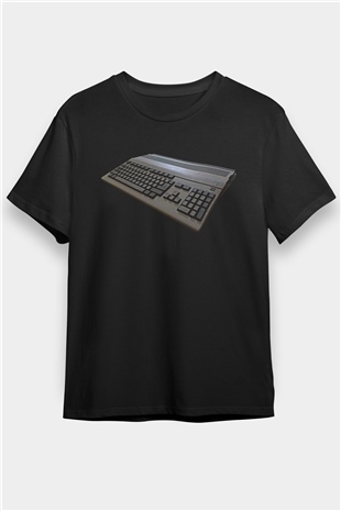 Amiga 500 Baskılı Unisex Siyah Tişört - Tshirt