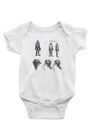 Amnesia Baskılı Beyaz Unisex Bebek Body - Zıbın