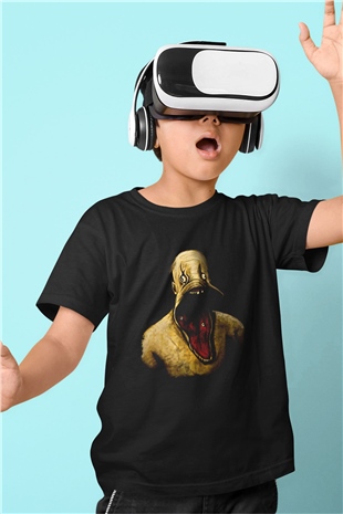 Amnesia Baskılı Unisex Siyah Çocuk Tişört - Tshirt