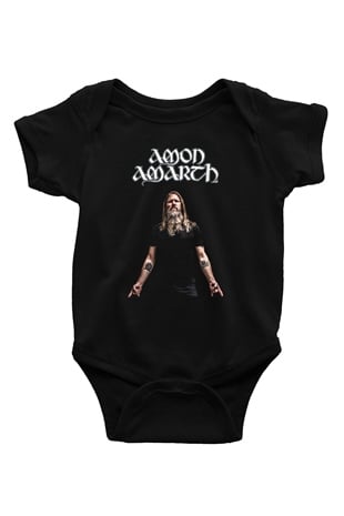 Amon Amarth Baskılı Siyah Bebek Body - Zıbın