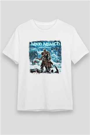 Amon Amarth Baskılı Unisex Beyaz Tişört