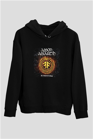 Amon Amarth Baskılı Unisex Siyah Hoodie