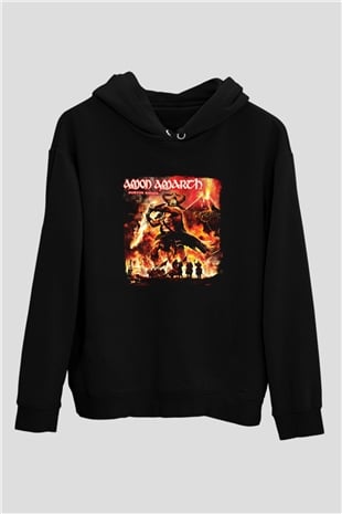 Amon Amarth Baskılı Unisex Siyah Hoodie