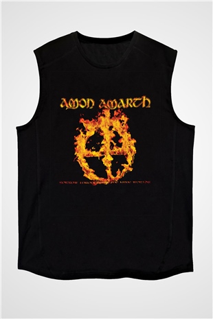 Amon Amarth Baskılı Unisex Siyah Kolsuz Tişört