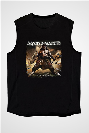 Amon Amarth Baskılı Unisex Siyah Kolsuz Tişört