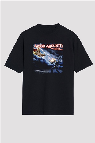 Amon Amarth Baskılı Unisex Siyah Oversize Tişört
