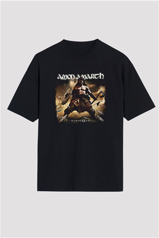 Amon Amarth Baskılı Unisex Siyah Oversize Tişört