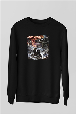 Amon Amarth Baskılı Unisex Siyah Sweatshirt
