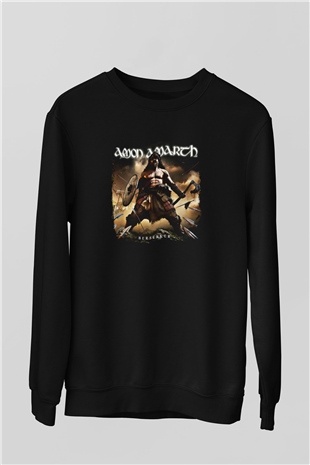 Amon Amarth Baskılı Unisex Siyah Sweatshirt
