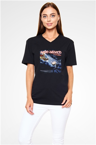 Amon Amarth Baskılı Unisex Siyah V Yaka Tişört