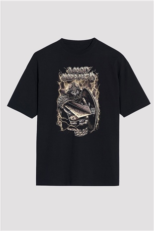Amon Amarth Siyah Unisex Oversize Tişört T-Shirt
