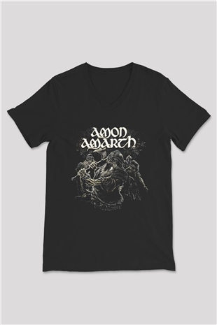 Amon Amarth Siyah Unisex V Yaka Tişört