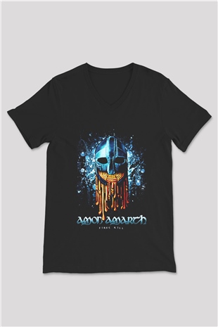 Amon Amarth Siyah Unisex V Yaka Tişört T-Shirt