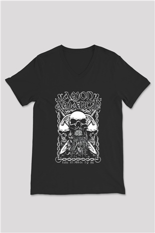 Amon Amarth Siyah Unisex V Yaka Tişört T-Shirt