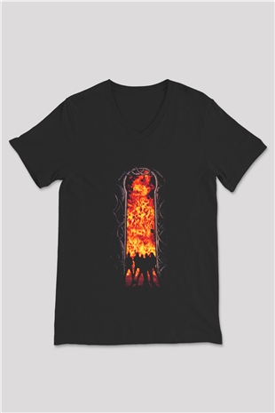 Amon Amarth Siyah Unisex V Yaka Tişört T-Shirt