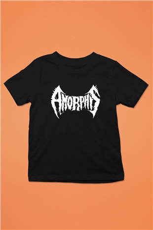 Amorphis Baskılı Siyah Unisex Çocuk Tişört