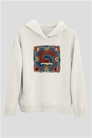 Amorphis Baskılı Unisex Beyaz Hoodie