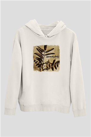 Amorphis Baskılı Unisex Beyaz Hoodie