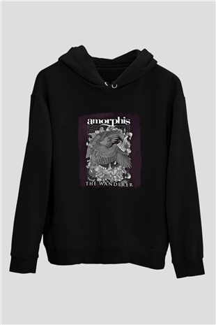 Amorphis Baskılı Unisex Siyah Hoodie