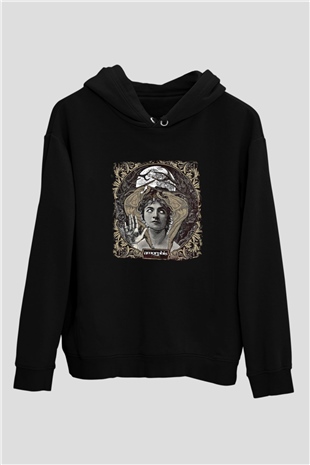 Amorphis Baskılı Unisex Siyah Hoodie