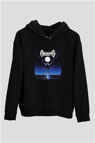 Amorphis Baskılı Unisex Siyah Hoodie