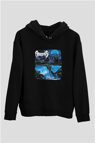 Amorphis Baskılı Unisex Siyah Hoodie