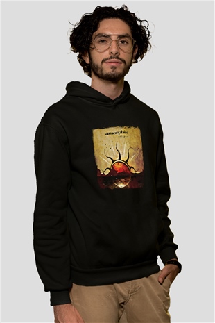 Amorphis Baskılı Unisex Siyah Hoodie
