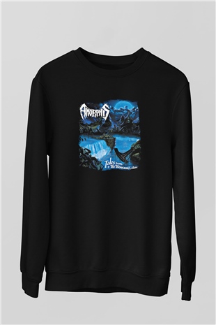 Amorphis Baskılı Unisex Siyah Sweatshirt