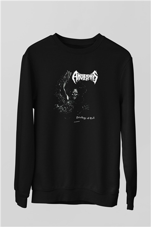 Amorphis Baskılı Unisex Siyah Sweatshirt