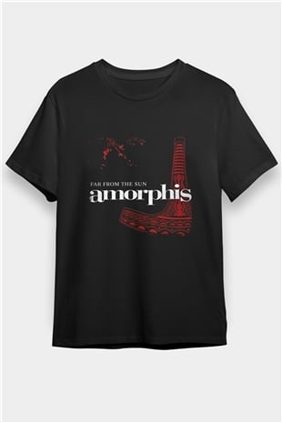 Amorphis Baskılı Unisex Siyah Tişört