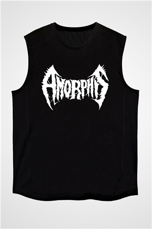 Amorphis Siyah Unisex Kolsuz Tişört