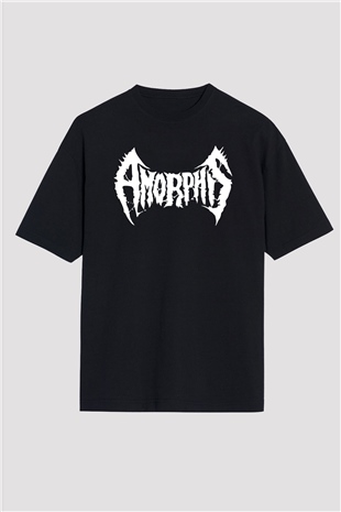 Amorphis Siyah Unisex Oversize Tişört T-Shirt