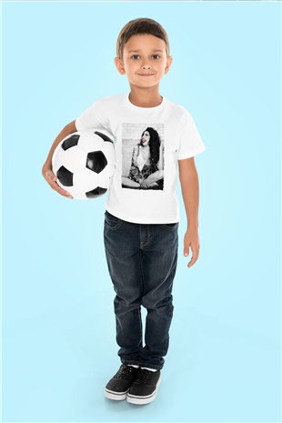 Amy Winehouse Beyaz Unisex Çocuk Tişört