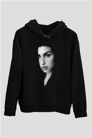 Amy Winehouse Siyah Unisex Hoodie