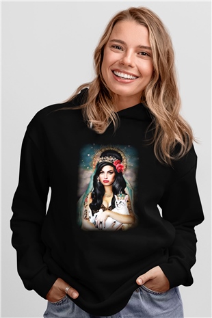 Amy Winehouse Siyah Unisex Hoodie