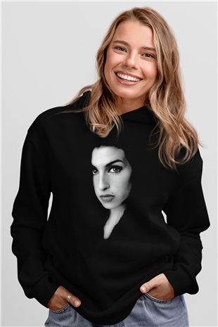Amy Winehouse Siyah Unisex Hoodie
