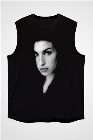 Amy Winehouse Siyah Unisex Kolsuz Tişört