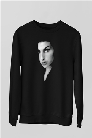 Amy Winehouse Siyah Unisex Sweatshirt