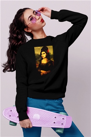 Amy Winehouse Siyah Unisex Sweatshirt