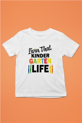 Ana okulu Beyaz Unisex Çocuk Tişört