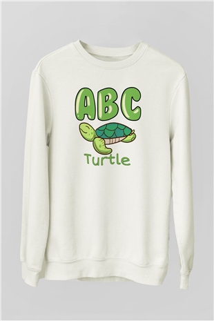 Ana okulu Beyaz Unisex Sweatshirt