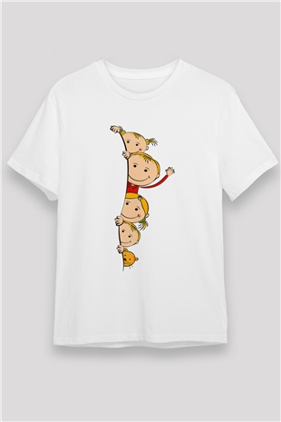 Ana okulu Beyaz Unisex Tişört T-Shirt - TişörtFabrikası