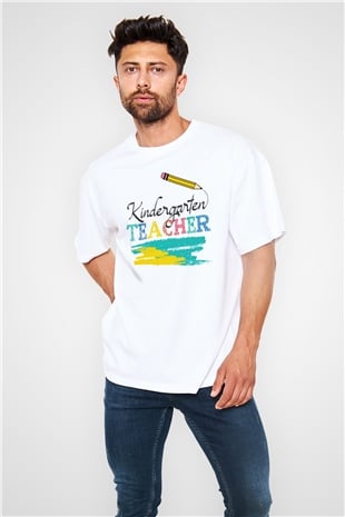 Ana okulu Beyaz Oversize Tişört Oversize T-shirt - TişörtFabrikası