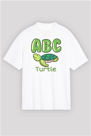 Ana okulu Beyaz Oversize Tişört Oversize T-shirt - TişörtFabrikası