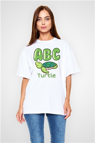 Ana okulu Beyaz Oversize Tişört Oversize T-shirt - TişörtFabrikası