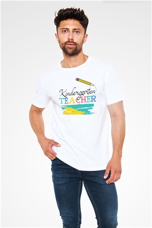 Ana okulu Beyaz Unisex Tişört T-Shirt - TişörtFabrikası