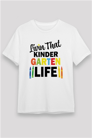 Ana okulu Beyaz Unisex Tişört T-Shirt - TişörtFabrikası