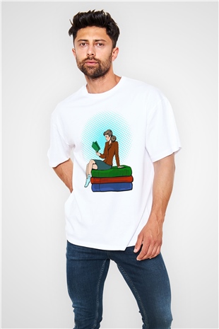 Ana okulu Beyaz Oversize Tişört Oversize T-shirt - TişörtFabrikası