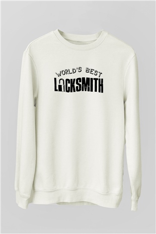 Anahtarcı Beyaz Unisex Sweatshirt